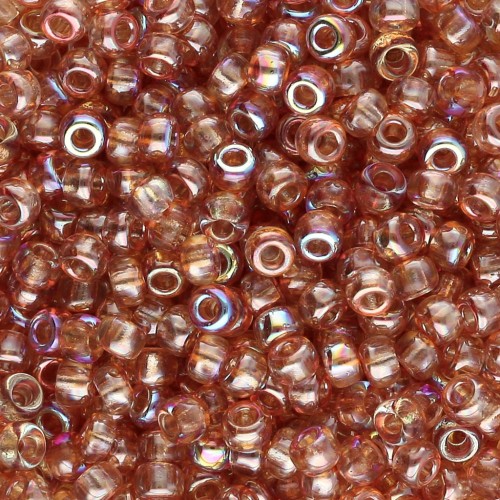 Cuentas Rocalla Miyuki 8/0 55022 - Crystal Orange Rainbow x8 g