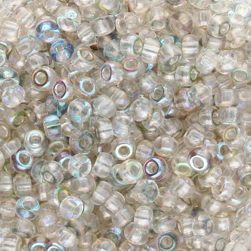 Cuentas Rocalla Miyuki 8/0 55026 - Crystal Green Rainbow x8 g