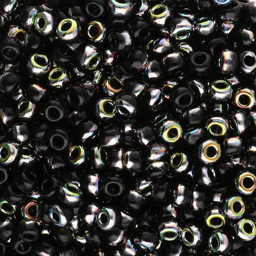 Cuentas Rocalla Miyuki 8/0 55038 - Negro Vitral x8 g