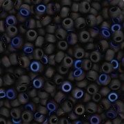 Cuentas Rocalla Miyuki 8/0 55042 - Negro Azuro Mate x8 g