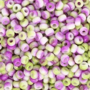 Cuentas Rocalla Miyuki 8/0 55055 - Blanco opaco Funky Orchid x8 g