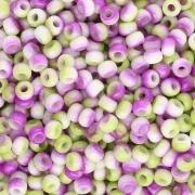 Cuentas Rocalla Miyuki 8/0 55055 - Blanco opaco Funky Orchid x8 g