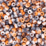 Cuentas Rocalla Miyuki 8/0 55058 - Blanco opaco y cobre funky, 8 g