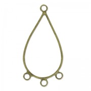 Entrepiezaes 3 anillas forma de gota 42 mm bronce x2