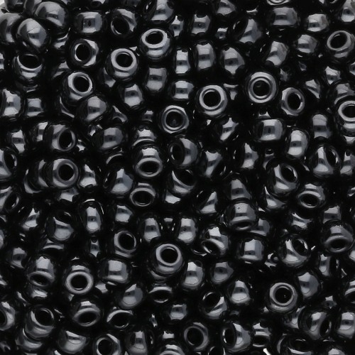 Cuentas Rocalla Miyuki 8/0 55096 - Black Vacuum Hematite Full x8 g