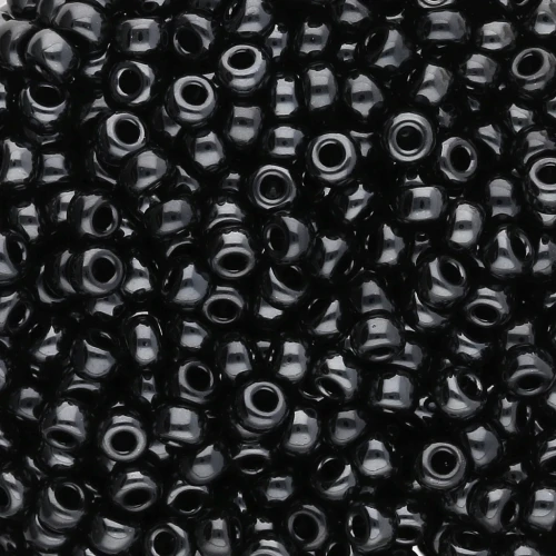 Cuentas Rocalla Miyuki 8/0 55096 - Black Vacuum Hematite Full x8 g