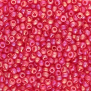 Cuentas Rocalla Miyuki 11/0 140FR - Rojo claro Transparent Red AB mate x8 g|raw }}