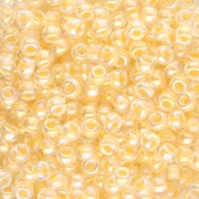 Cuentas Rocalla Miyuki 8/0 273 - Cristal AB con ribete amarillo claro x 8 g|raw }}