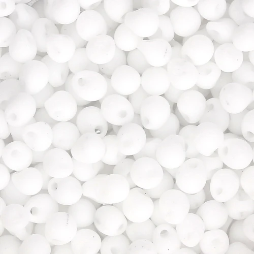 Mini gotas Miyuki de 3,4 mm DP402F - Blanco mate opaco x 8 g