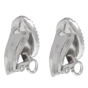 Pinzas para orejas para cabujón oval 10x8 mm con anilla abierta - Plata de ley 925 x2