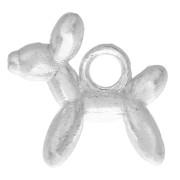 Dije de perro con un balón, 9,75 mm - Plata 925 x1