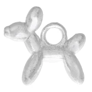 Dije de perro con un balón, 9,75 mm - Plata 925 x1