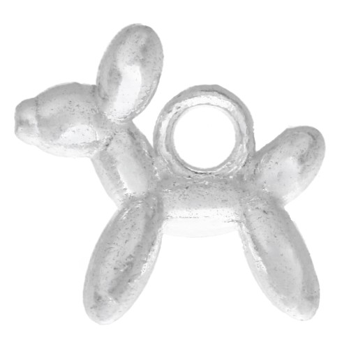 Dije de perro con un balón, 9,75 mm - Plata 925 x1