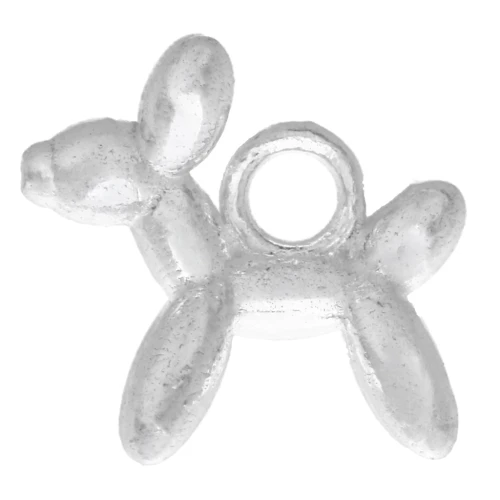 Dije de perro con un balón, 9,75 mm - Plata 925  x1