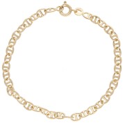 Pulsera de malla «Marine» de 3,8 mm - Chapada en oro de 3 micras x 17 cm|raw }}