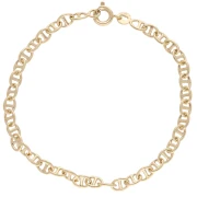 Pulsera de malla «Marine» de 3,8 mm - Chapada en oro de 3 micras x 17 cm