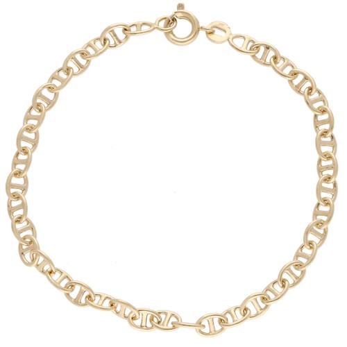 Pulsera de malla «Marine» de 3,8 mm - Chapada en oro de 3 micras x 17 cm