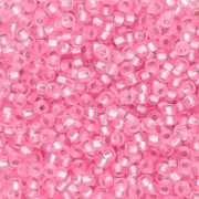Cuentas Rocalla Miyuki 11/0 22 - Rosa clavel teñido con ribete plateado x 8 g|raw }}