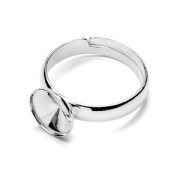 Base anillo ajustable para cabuchón PureCrystal 1122 10 mm Plata 925 x1|raw }}