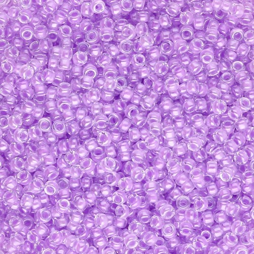 Cuentas Rocalla Miyuki 15/0 222 - Cristal con ribete de orquídea x8 g