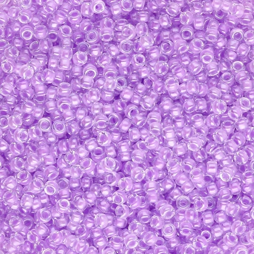 Cuentas Rocalla Miyuki 15/0 222 - Cristal con ribete de orquídea x8 g