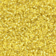 Cuentas Rocalla Miyuki 15/0 6 - Amarillo con ribete plateado x8 g|raw }}