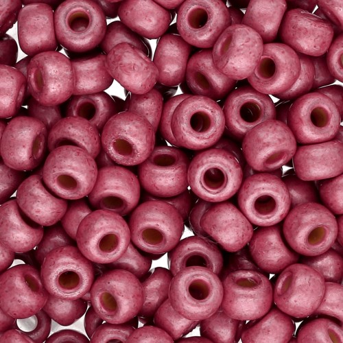 Cuentas Rocalla Miyuki Duracoat 6/0 4210F - Rosa intenso galvanizado mate x8 g