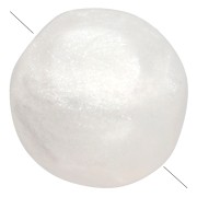 Blanco - Cuentas redondas irregulares facetadas de 8 mm, de resina opaca - Blanco nacarado x8 Cuentas redondas irregulares facetadas de 8 mm, de resina opaca - Blanco nacarado x8