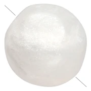 Cuentas redondas irregulares facetadas de 8 mm, de resina opaca - Blanco nacarado x8