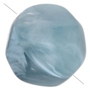 Blanco - Cuentas redondas irregulares facetadas de 8 mm de resina translúcida - Azul ahumado veteado x8 Cuentas redondas irregulares facetadas de 8 mm de resina translúcida - Azul ahumado veteado x8