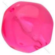 Rosa vivo - Cuentas redondas irregulares facetadas de 8 mm de resina transparente - Rosa fluorescente x8 Cuentas redondas irregulares facetadas de 8 mm de resina transparente - Rosa fluorescente x8