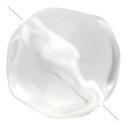 Cuentas redondas irregulares facetadas de 10 mm de resina transparente - Crystal x6