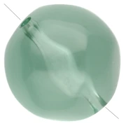 Cuentas redondas irregulares facetadas de 12 mm de resina transparente - Verde musgo x4