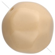Beige - Cuentas redondas irregulares facetadas de 12 mm, de resina opaca - Beige x4 Cuentas redondas irregulares facetadas de 12 mm, de resina opaca - Beige x4