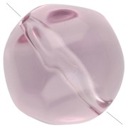 Cuentas redondas irregulares facetadas de 12 mm de resina transparente - Parma x4