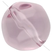 Cuentas redondas irregulares facetadas de 12 mm de resina transparente - Parma x4