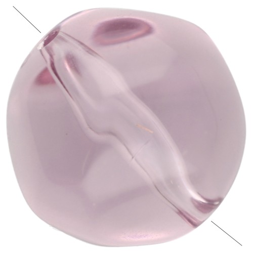 Cuentas redondas irregulares facetadas de 12 mm de resina transparente - Parma x4