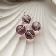 Cuentas redondas irregulares facetadas de 12 mm de resina transparente - Parma x4