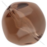Marrón - Cuentas redondas irregulares facetadas de 12 mm de resina transparente - Marrón oscuro x4 Cuentas redondas irregulares facetadas de 12 mm de resina transparente - Marrón oscuro x4
