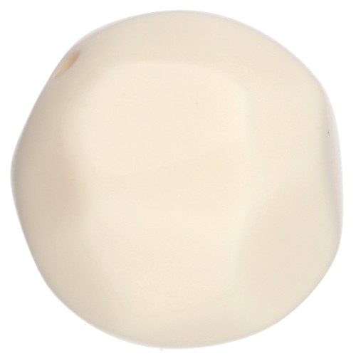 Cuentas de resina opacas facetadas irregulares redondas de 14 mm - Crudo x1