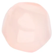 Cuentas facetadas redondas irregulares de 14 mm en resina transparente - Rosa pálido