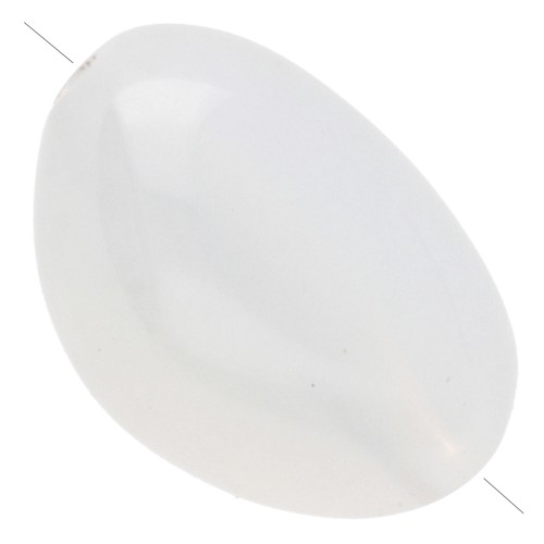 Cuentas irregulares 13.5x9 mm en resina transparente - Opalo blanco x8