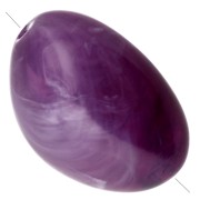 Cuentas irregulares 13.5x9 mm en resina opaca - Violeta jaspeado x8