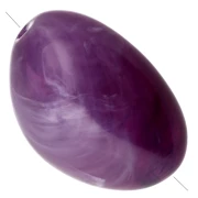 Cuentas irregulares 13.5x9 mm en resina opaca - Violeta jaspeado x8