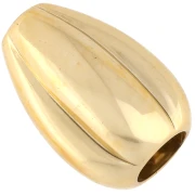 Cuenta de resina de olivo 25x17 mm - Oro x1