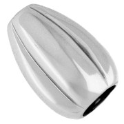 Cuenta de resina de olivo 25x17 mm - Plata x1