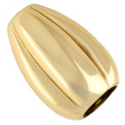 Cuenta de resina de oliva 17x12 mm - Oro x1