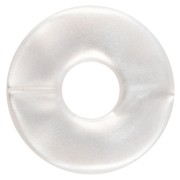 Colgante donut de resina 21 mm - Blanco nacarado x1