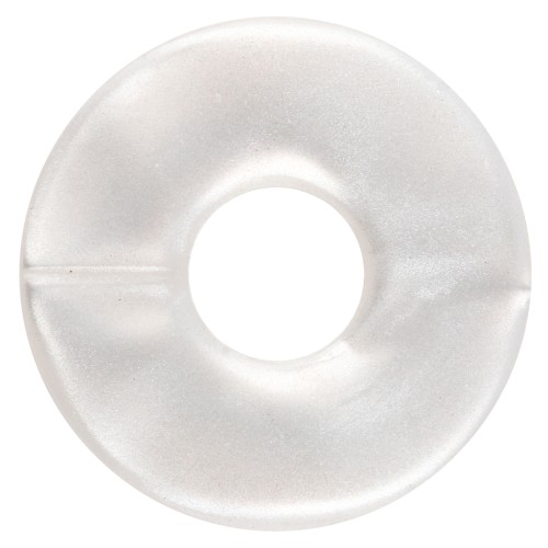 Colgante donut de resina 21 mm - Blanco nacarado x1