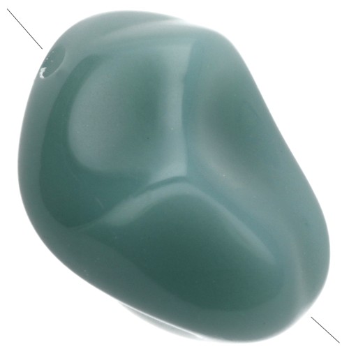 Cuentas irregulares 13x9 mm en resina opaca - Celadon x8